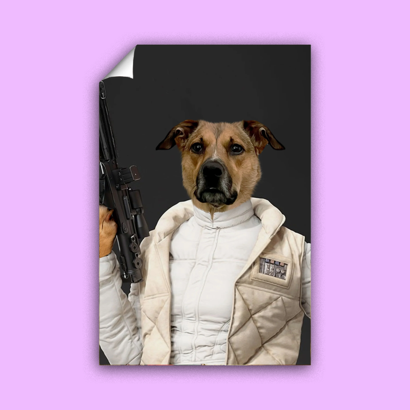 Personalized Princess Leia Pet Portrait - Star Wars Gift